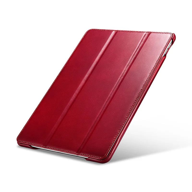 ICARER для iPad Air чехол, винтажный флип-чехол из натуральной кожи, умный чехол для iPad Air 3, защитный чехол-подставка - Цвет: Красный