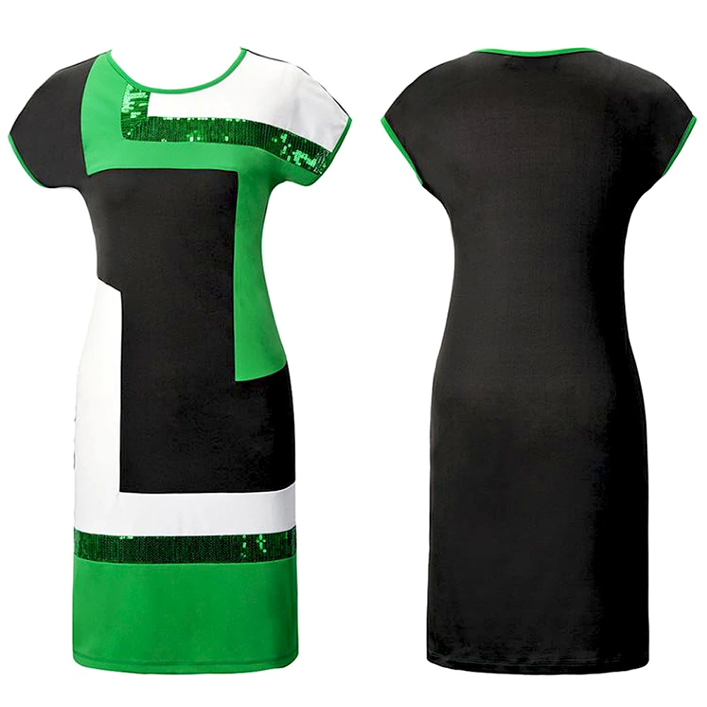 Women Short Sleeve Sequin Tunic Tops Shirt Ladies Summer Beach Mini Dress Sundress Mini Dresses