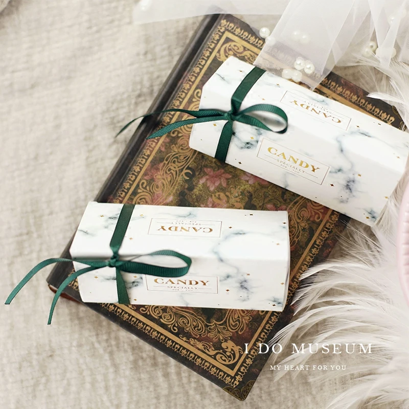 2018 Новое поступление Мраморная Бумага конфетные коробки для casamento украшения