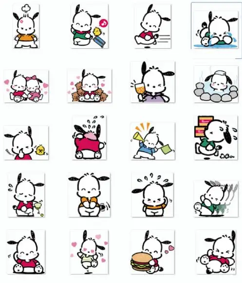 Бесплатная доставка 40 шт./лот Pochacco канцелярские наклейки для скрапбукинга 3D