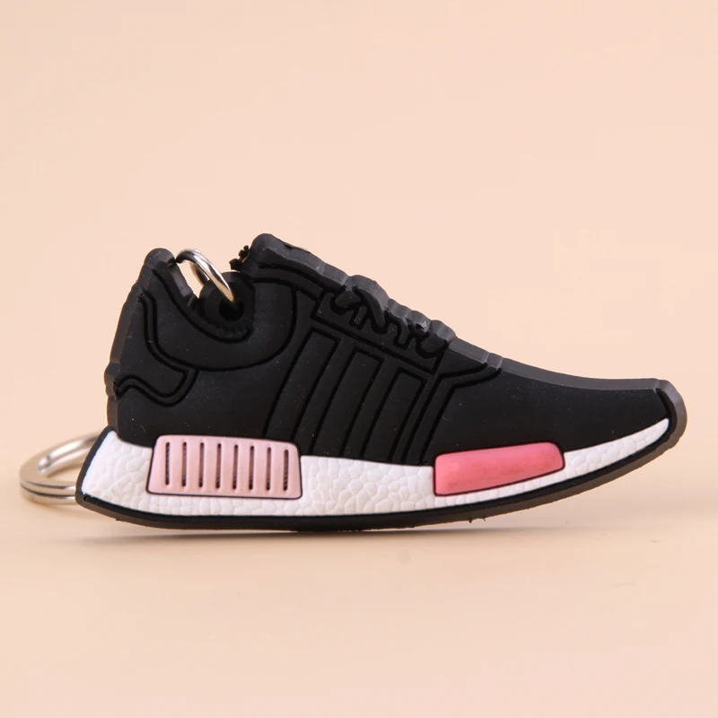 Photo Color15 Силиконовый мини брелок для ключей от обуви NMD, подарок для женщин и мужчин и детей, баскетбольные кроссовки Porte Clef - Цвет: Photo Color15
