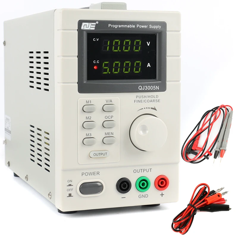 

QJE QJ3005N Laboratory Adjustable LCD Digital Linear Programmable DC Power Supply 30V 5A 0.01V 0.001A Constant Voltage Current