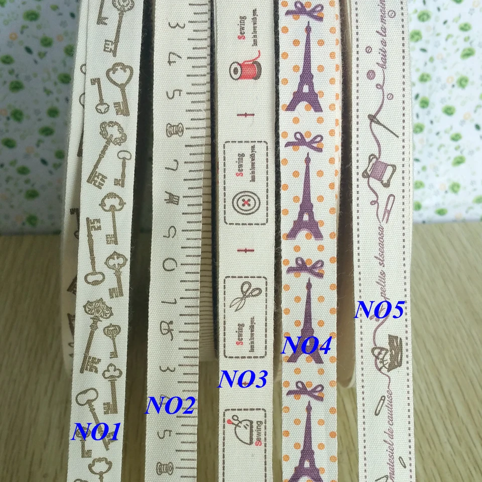 Free shipping 15Yards 5/8&quot 15mm Printed cotton ribbon hairbow DIY handmade clothing materials Scrapbooking Supplies | Дом и сад