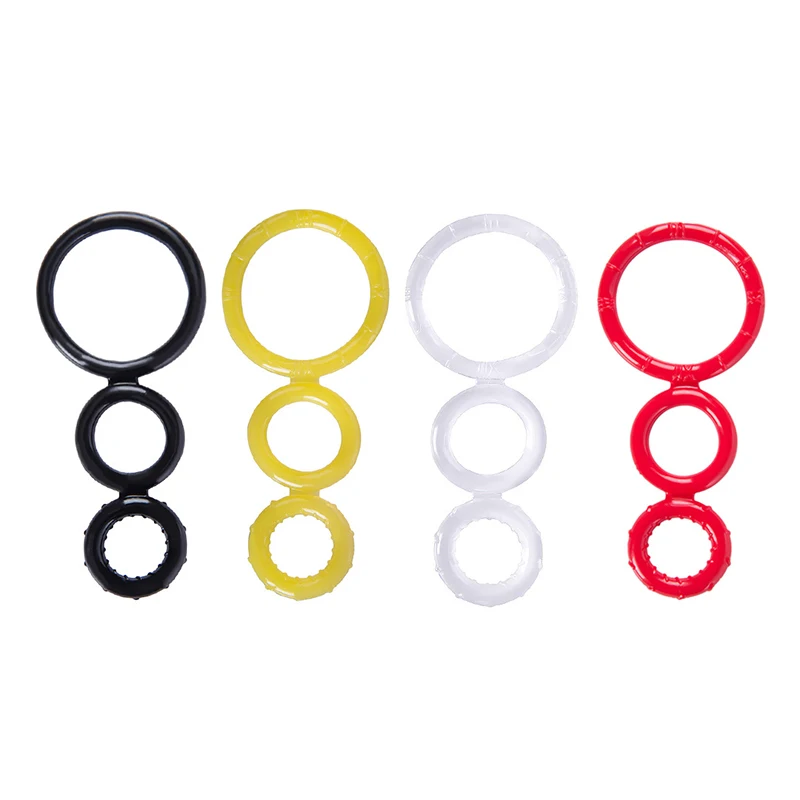 Новые мягкие три петух клетка пениса удлинитель кольца отсрочка преждевременной