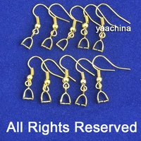 wholesale 100pcs a lot yellow gold filled making fashion jewelry findings pinch bail hook earring earwires