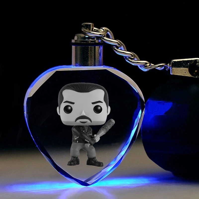 СВЕТОДИОДНЫЙ брелок в форме сердца Walking Dead Role кристальная игрушка светильник