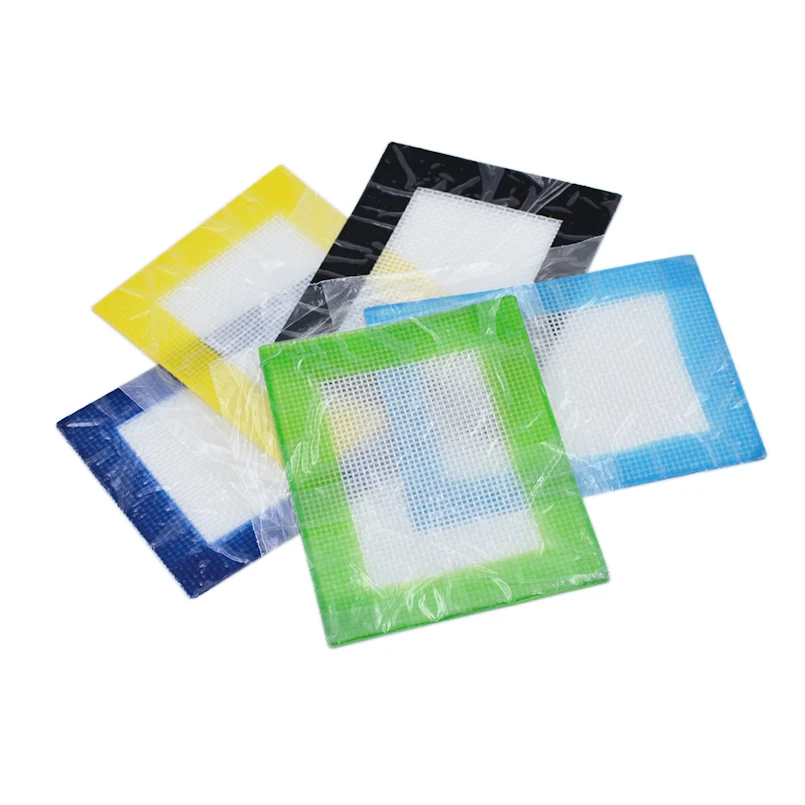 2pcs Bho Fiber Glass Silicone Dab Wax Baking Mat Silicon Slick Oil Pad Can Dry Butane Oil Concentrate And Hash -11x8.5cm images - 6
