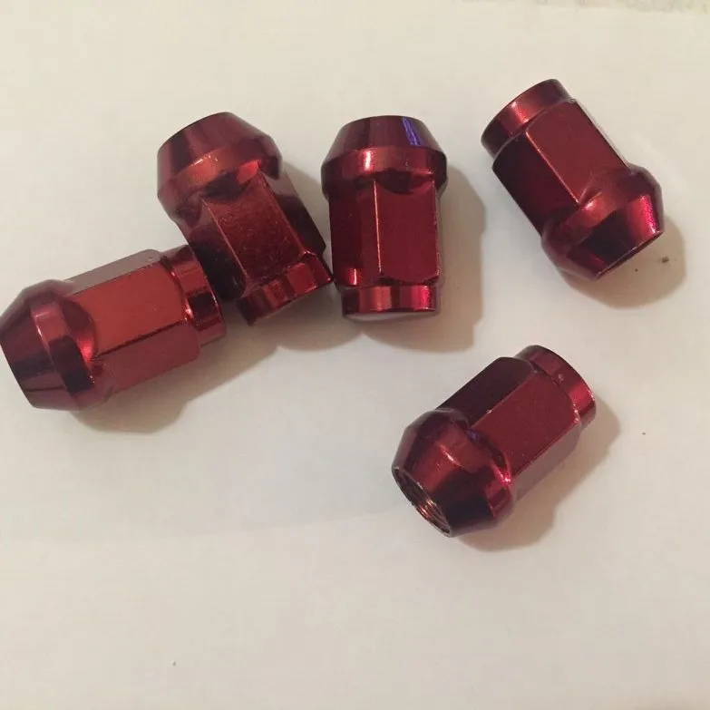 Red В виде бабочек, новинка, 12x1,5x20 Гайки хром/Красный/Черный Желудь выпуклость гайка колеса набор из 20 lugnuts закрытый конец для 1990-2000 Lexus LS400 - Название цвета: Red