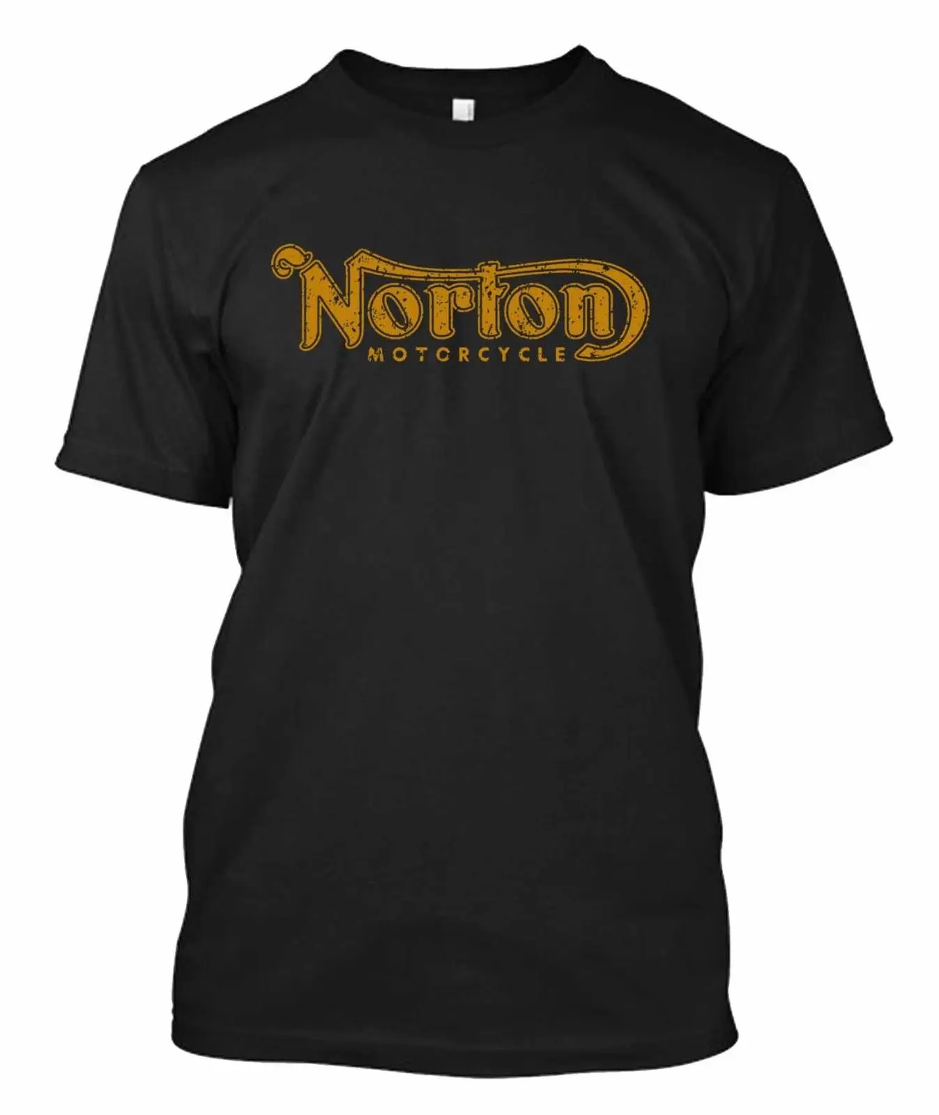 Винтаж Norton Custom Мужская черная футболка Летняя мужская модная удобная