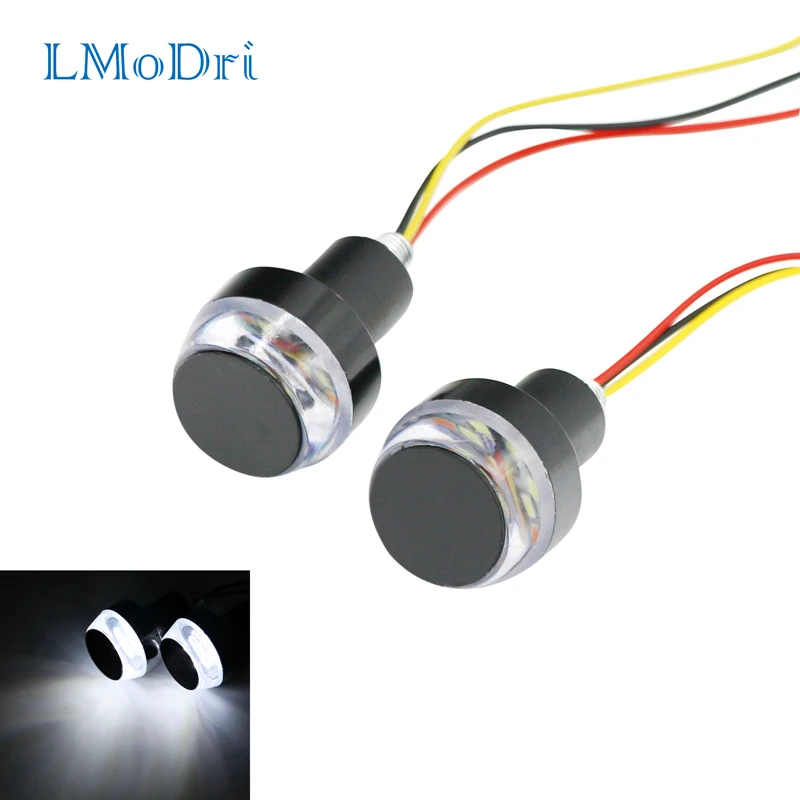 : LMoDri 12V мотоциклов конец светодиодный поворотник светильник мото рукоятка
