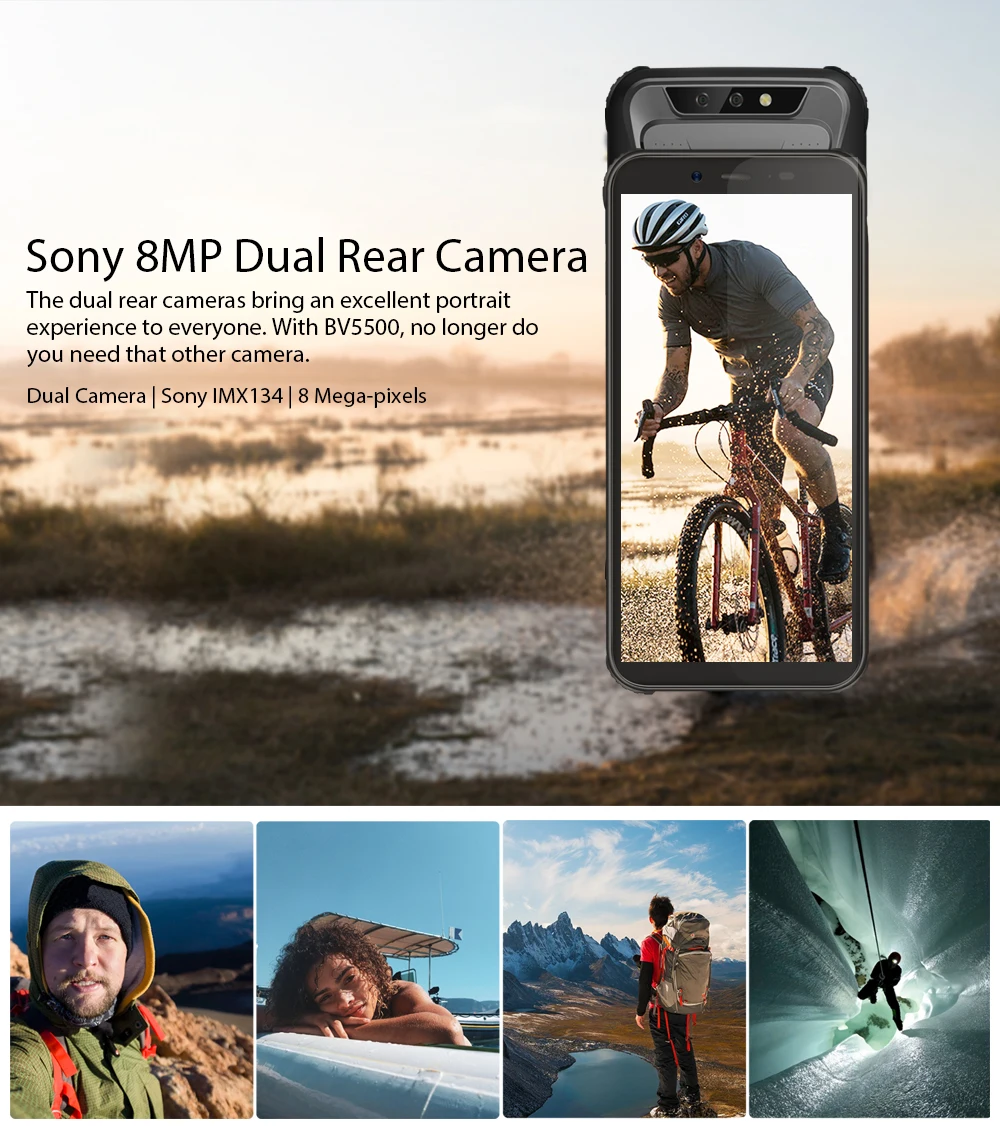Blackview BV5500 Водонепроницаемый смартфон с 5 дюймовым дисплеем четырёхъядерным