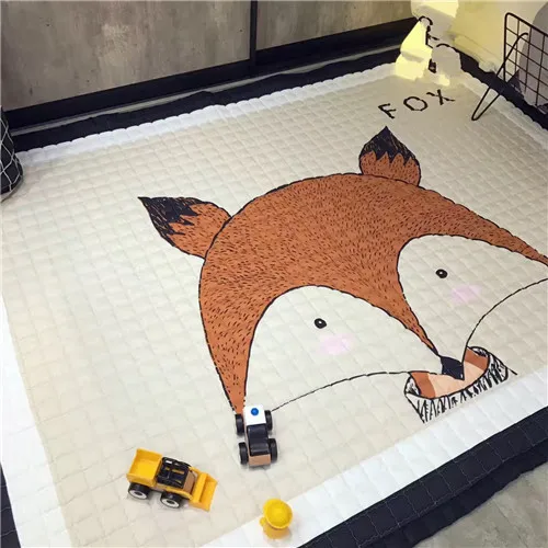 littlefox Европейский стиль, домашний ковер, хлопок, Мультяшные Коврики для пола, нескользящий ковер для гостиной, 150*200 см, мягкий детский игровой коврик, собака, мальчик, тигр - Цвет: littlefox