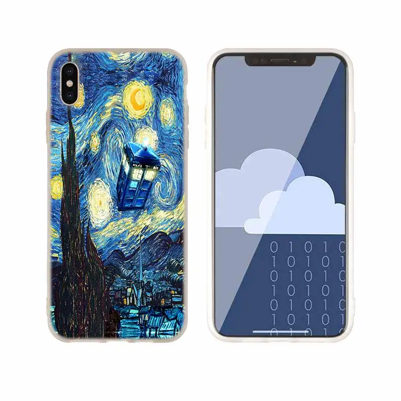 as the picture 13 Чехол для телефона s силиконовый мягкий чехол для iPhone 11 Pro X XS Max XR 6 6S 7 8 Plus 5 4S SE цветочный ТАРДИС с изображением ТАРДИСа из сериала «Доктор Кто» чехол - Цвет: as the picture 13