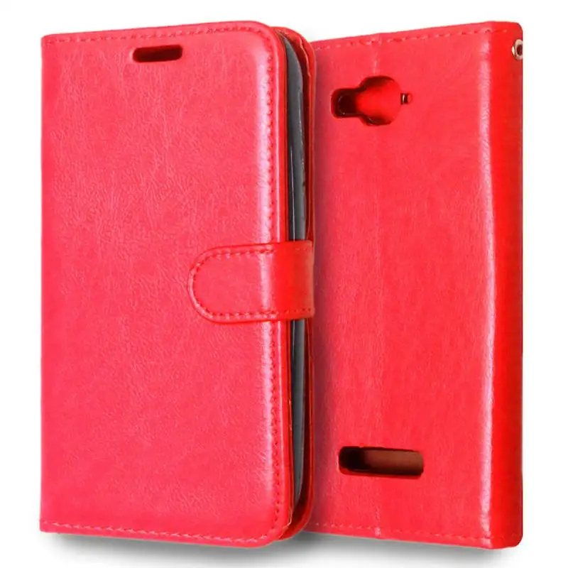 Роскошный чехол бумажник из искусственной кожи с откидной крышкой для Alcatel One Touch