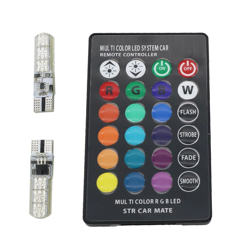 YSY 1 комплект новый красочный автомобильный светильник T10 5050 6SMD RGB W5W инструмент