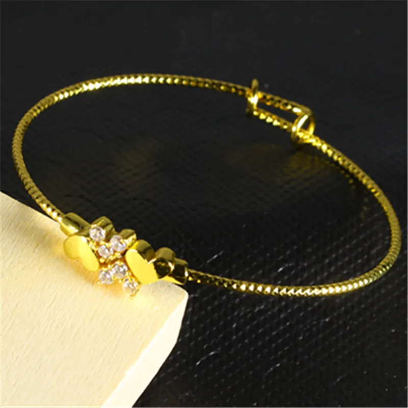 Creative Shining Stars Zircon Gold Girl Charm Bracelet for Kids Christmas Gift Jewelry Wholesale Shipping Fashion trend girl | Украшения и