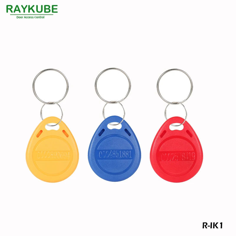 RAYKUBE R-IK1 100 шт./лот 125 кГц RFID Бесконтактные брелоки для клавиатуры доступа к двери