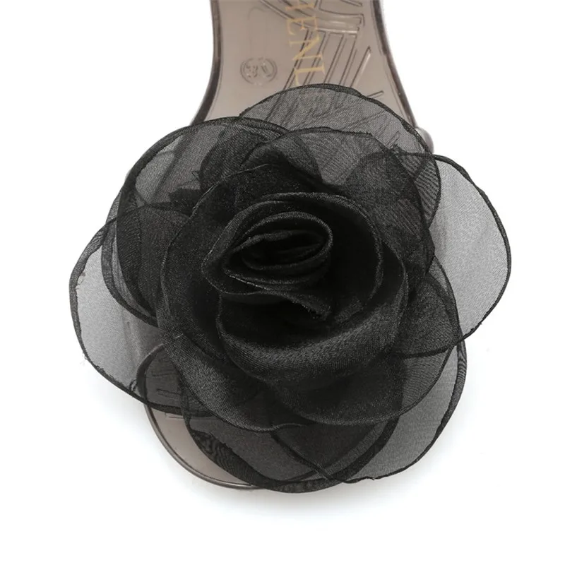 Сандалии PXELENA женские с открытым носком Прозрачные Пляжные босоножки из ПВХ на