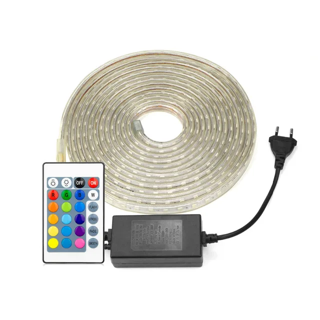 5 м 10 15 20 25 220 В 5050 SMD RGB Светодиодная лента гибкая 60 светодисветодиодный s/M уличный