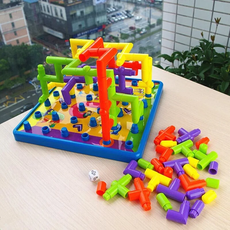 Fly AC 80 Piece Interlocking Pipeline Maze Building Set - Open Ended Construction Toy for Ages 4 and Up | Игрушки и хобби