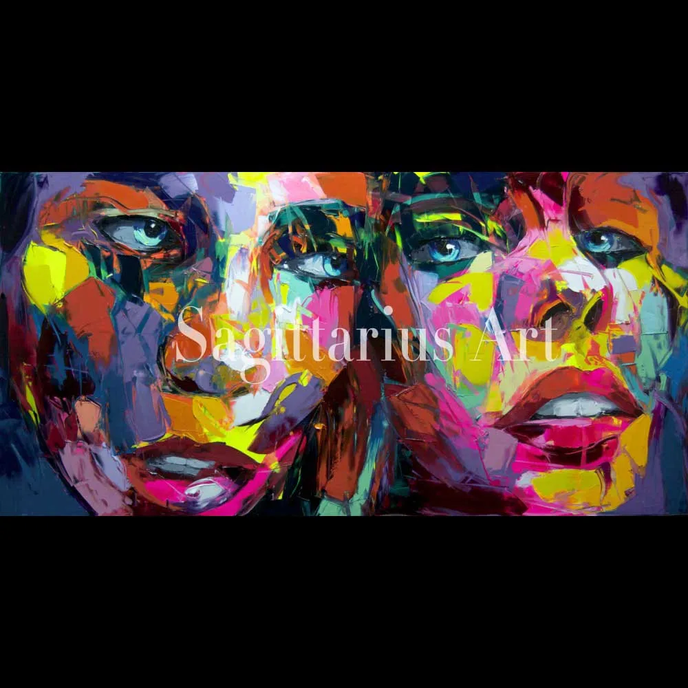 

Handmade Modern Abstract Wall Decor Fine Art Francoise Nielly untitled 1 Oil Painting Hand painted Artwork Canvas Painting art