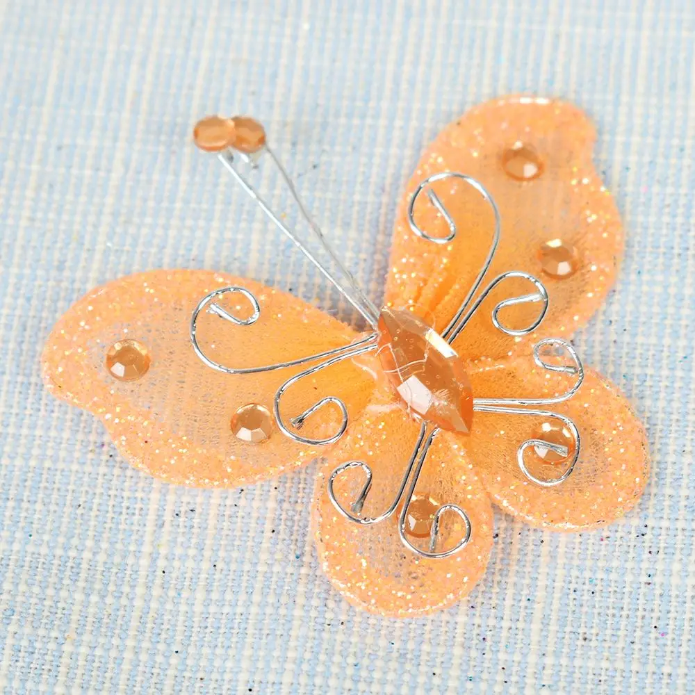 orange 10 шт./лот 3D магнит Бабочка ПВХ Свадебные украшения для домашней вечеринки DIY Детская комната ТВ Кухня Холодильник наклейки праздничные и вечерние - Цвет: orange