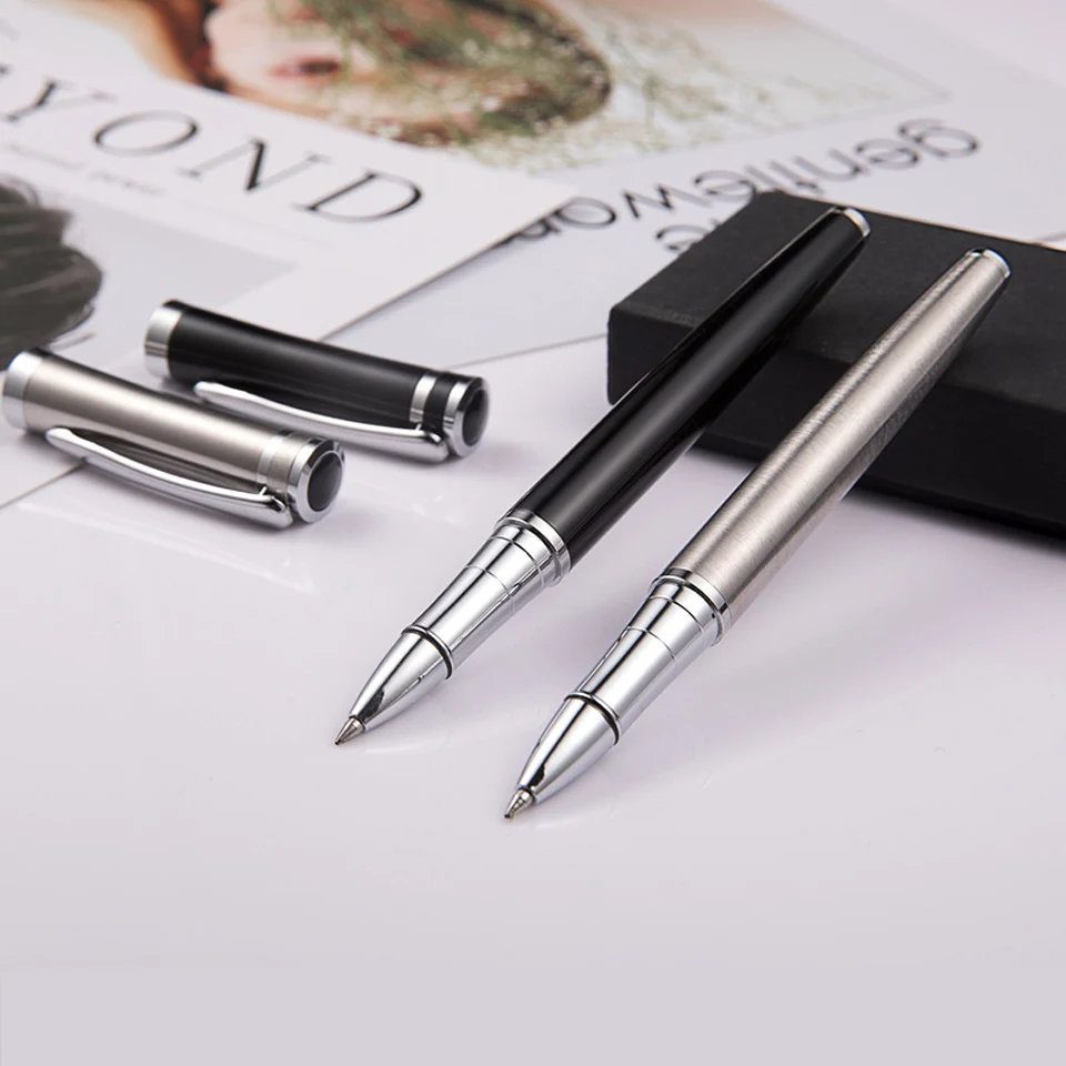 

Металлическая _ 0,5 мм Высококачественная шариковая ручка, фирменные синие/черные чернила, Заправка для бизнеса, письма, офисные и школьные п...