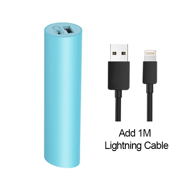 Add Lightning Cable ZMI полный 3000 мАч банк питания Перезаряжаемый 18650 батареи мини банк питания для iPhone samsung Android смартфон - Цвет: Add Lightning Cable