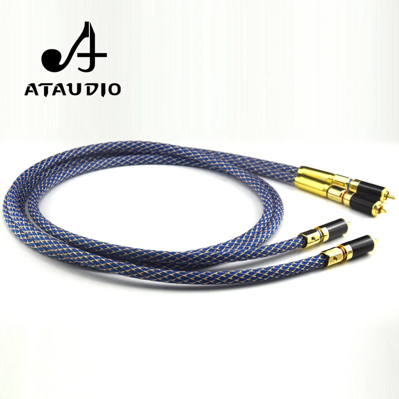 Аудиокабель ATAUDIO с посеребренным покрытием Hi Fi RCA двойное экранирование высокое