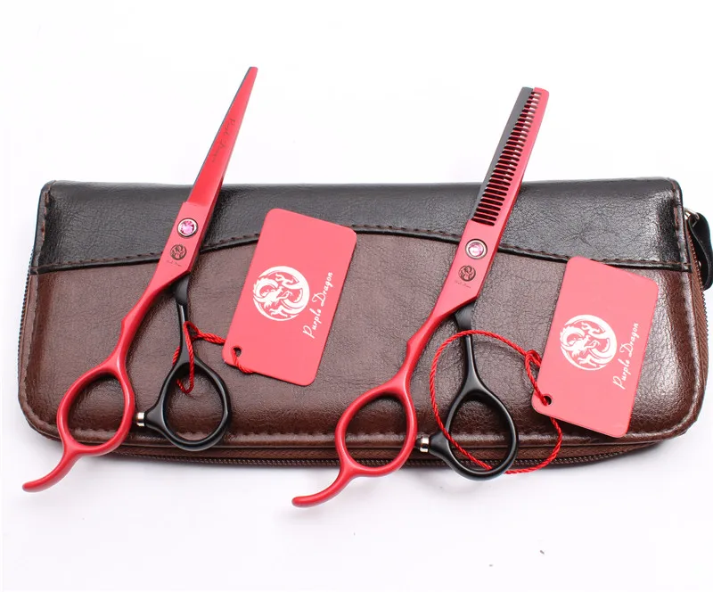 1 пара 5,5 ''Япония Профессиональные Парикмахерские ножницы для стрижки Thinning Парикмахерские ножницы-ручной набор ножниц для стрижки волос Z8001 - Цвет: Z8001 HeiHong D 6YY