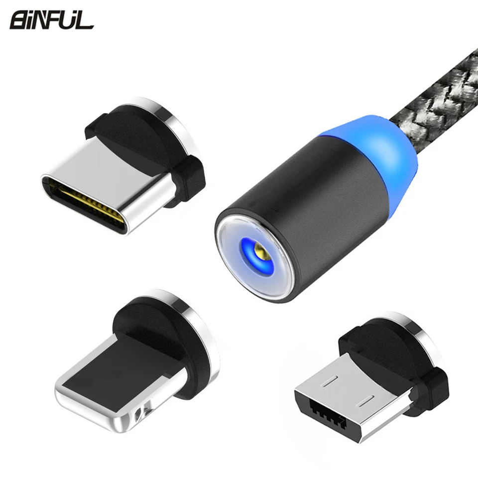Магнитный штекер Micro USB Type C магнитный кабель для зарядки телефонов Iphone Samsung Huawei