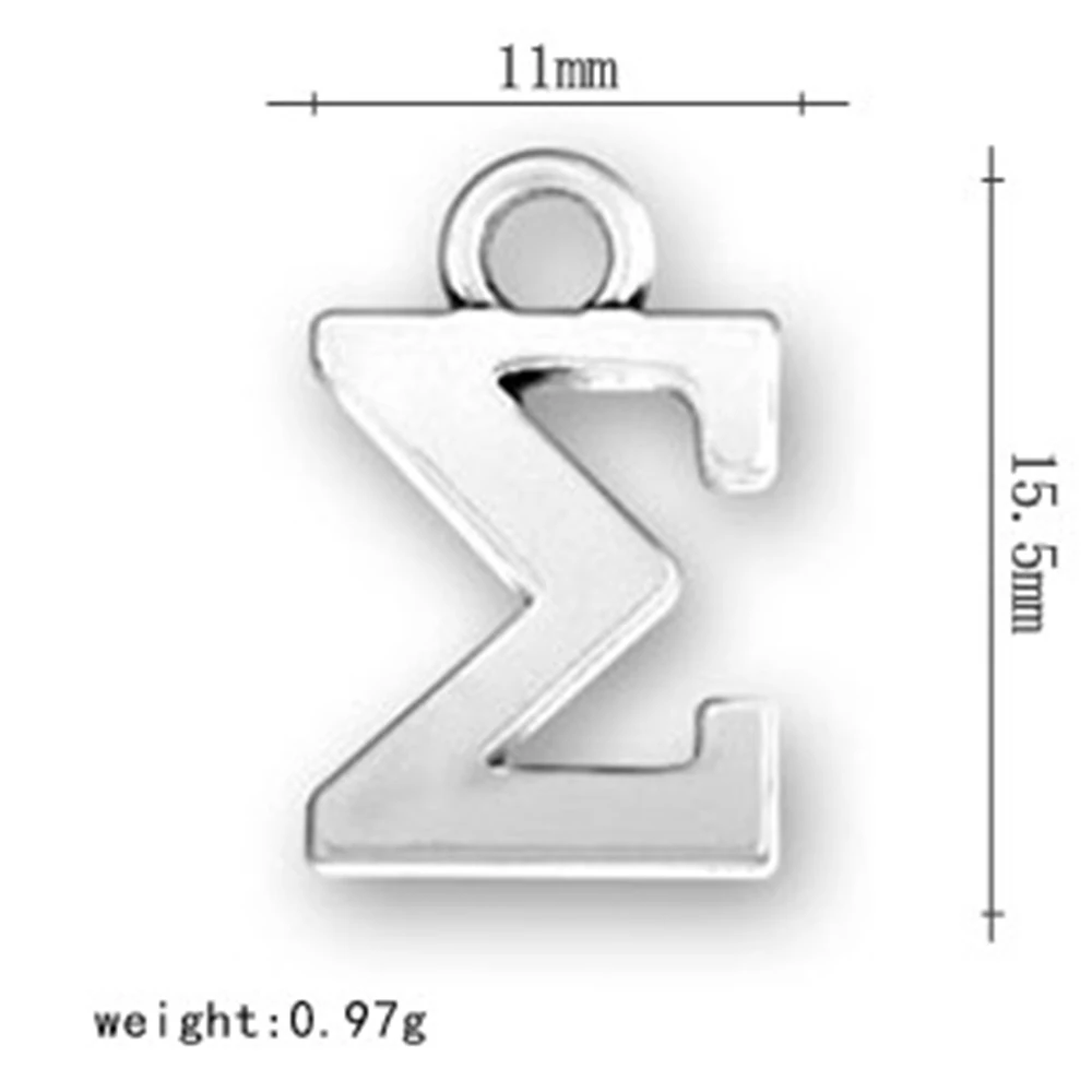 Новинка 2021 г. посеребренные подвески в виде греческого алфавита Delta Sigma Theta Gamma Lambda