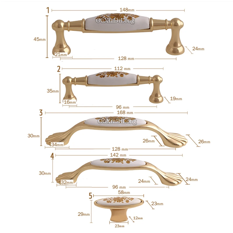 10 шт. ручки для кухонной мебели с керамическим принтом| |