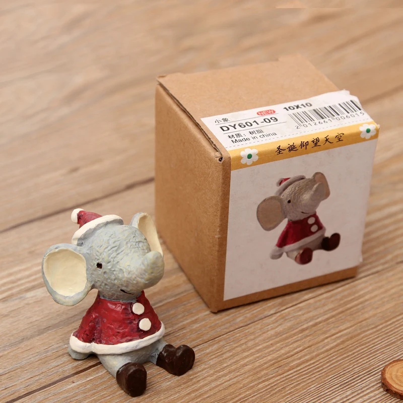 

2021 Real Time-limited Mini Christmas Small Animal Sculpture Statue Decoration Office Desktop Accessories Gift