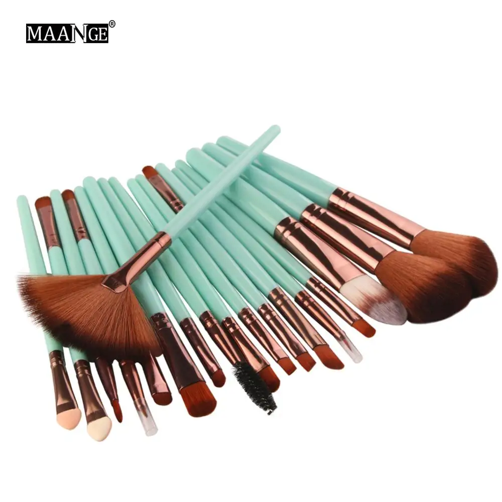 MAANGE 18 шт. макияж кисти набор бровей подводка для глаз макияж кисти мягкие синтетические волосы тени для век консилер макияж инструменты