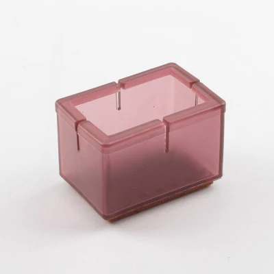 9 12Pcs Chair Leg Caps Assorted Round Square Rectangle Felt Silicone Floor Protector Furniture Table Feet Covers Dark Red - Цвет: 9
