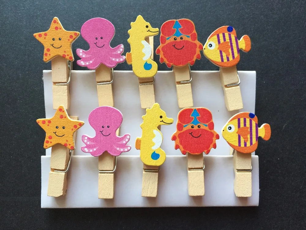 120 шт. пляжный дизайн деревянные зажимы/деревянные колышки/булавки