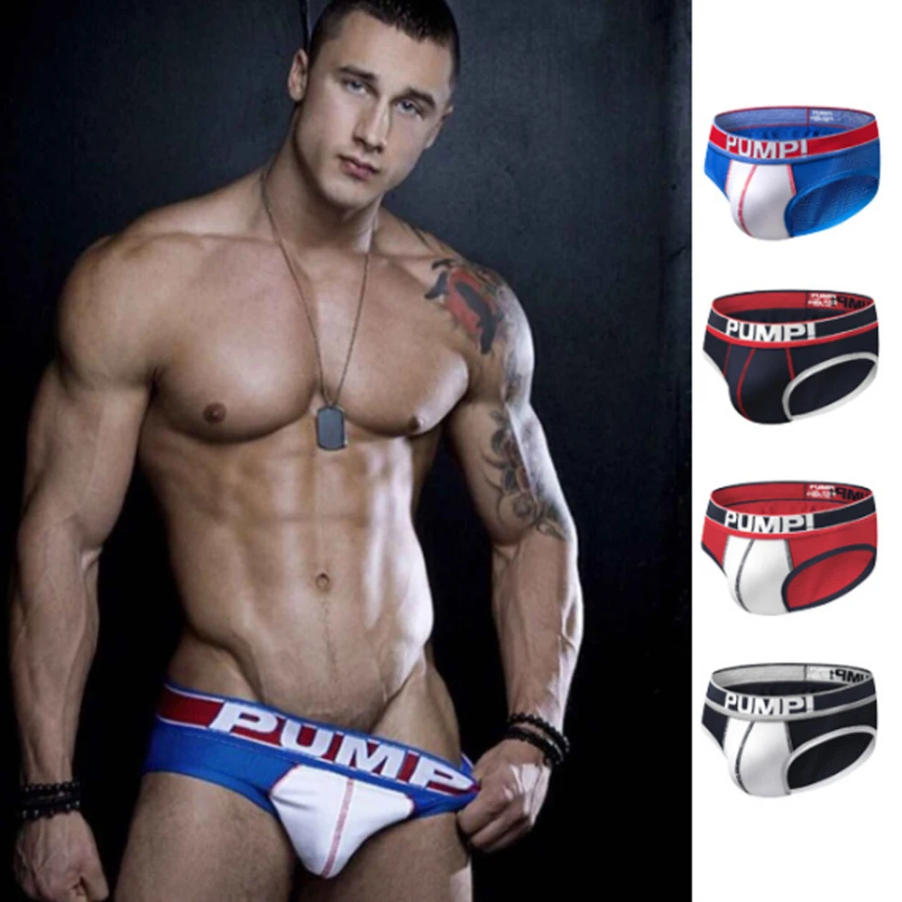 Summer Breathable Mesh Briefs Sexy Men's Underwear Casual Male Underpants Jockstrap Sport Gym Comfortable Wear Plus Size |
