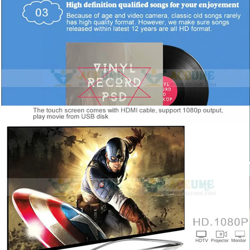4TB HDD 87K Songs,Chinese,English Touch Screen Karaoke Player,22''Cloud download,Multi-Language Menu,Home KTV Sings