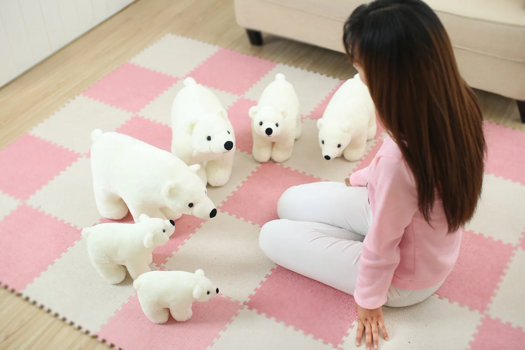 7.8 дюймов плюшевые Polar Bear сладкий милые мягкие детские дети Игрушечные лошадки для Обувь для девочек на день рождения Рождественский подарок милые девушки 20 см кукла Игрушки для маленьких детей