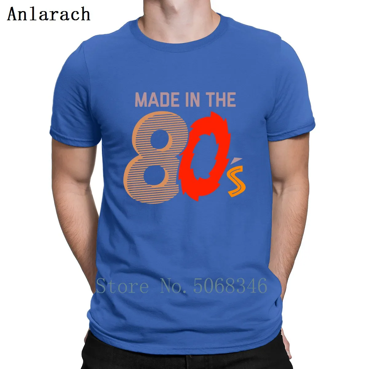 Сделано в 80 S футболка хлопок Удобный Круглый вырез дизайнерский подарок летний