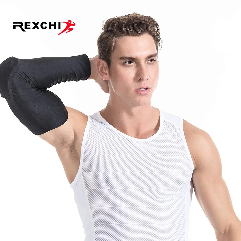 REXCHI 1 PC Honeycomb Sports Elbow Support Training Brace Protective Gear Elastic Arm Sleeve Bandage Pads Basketball Volleyball