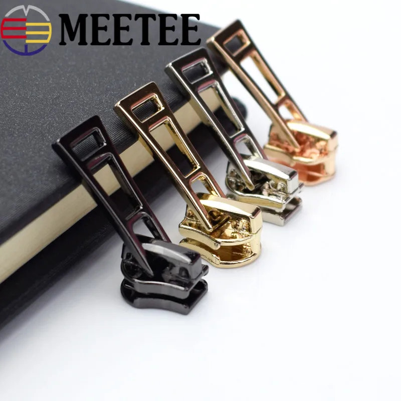 Meetee 10pcs 5# Metal Zipper Head High-grade Alloy Bag Decorative Silders DIY Sewing Down Jacket Garment Accessories G2-3 | Дом и сад