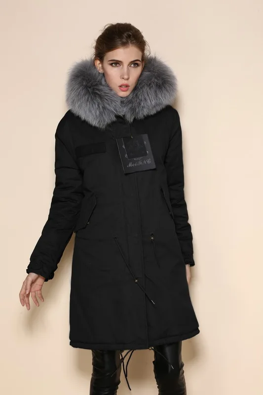 2016 парка с подкладкой из искусственного меха пальто лисьим мехом Меховая куртка