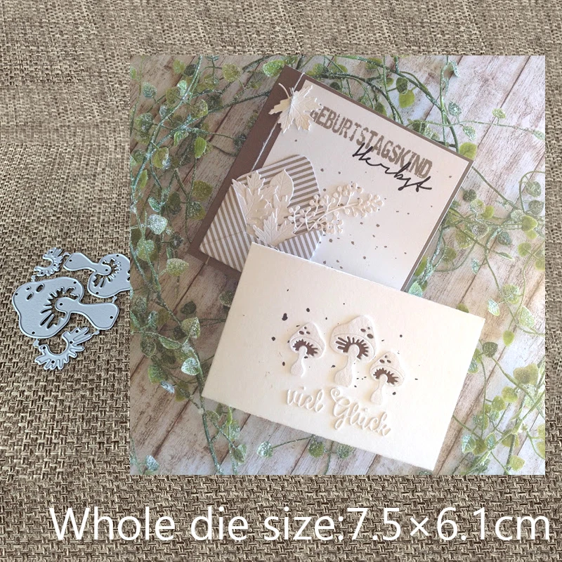 XLDesign Craft Metal Cutting Die cut dies 4pcs Mushroom decoration scrapbooking Album Paper Card Embossing die cuts | Дом и сад