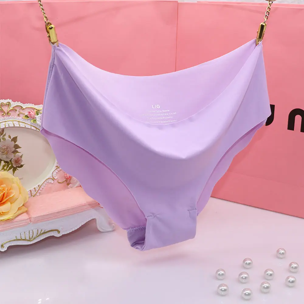 1 шт. женские бесшовные трусы с оборками|solid panties|ruffle pantieswomen sexy seamless briefs |