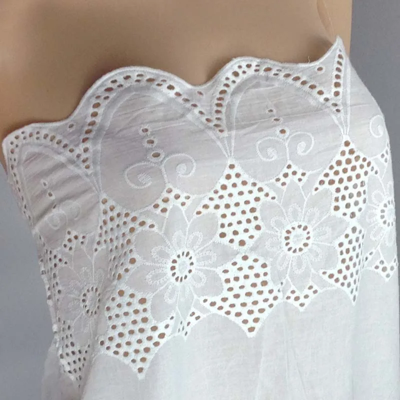 Белая африканская хлопчатобумажная вуаль кружевная ткань для платья швейная
