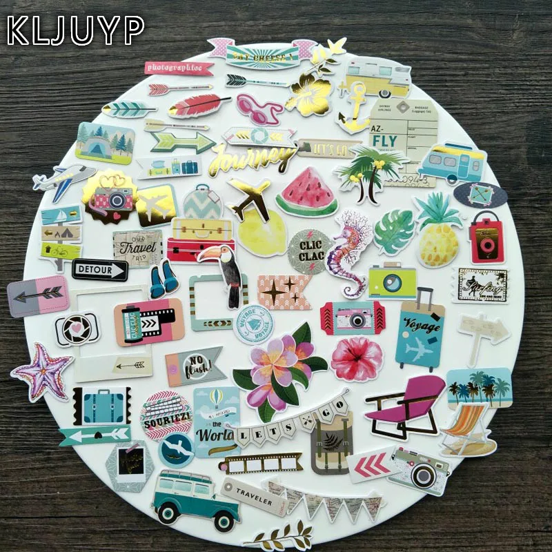 KLJUYP 70 шт. карты для путешествий и праздников срезы скрапбукинга Happy Planner создания