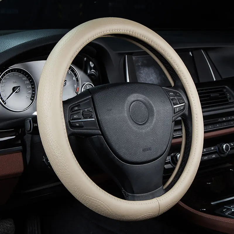car steering wheel cover genuine leather accessories for lada kalina 1 2 largus priora vesta xray byd f3 f6 g3 g6 l3 s6 | Автомобили и