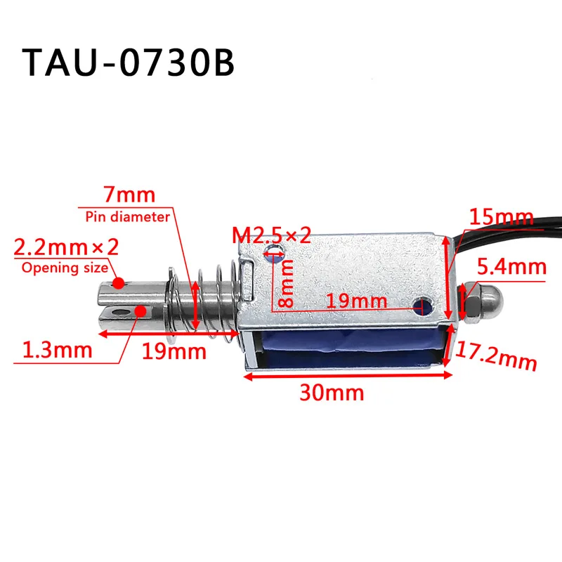 Электрический магнит 12V U0730B 0730S Электромагнит с открытой рамкой 24V Тяговый и нажимной ход 10 мм